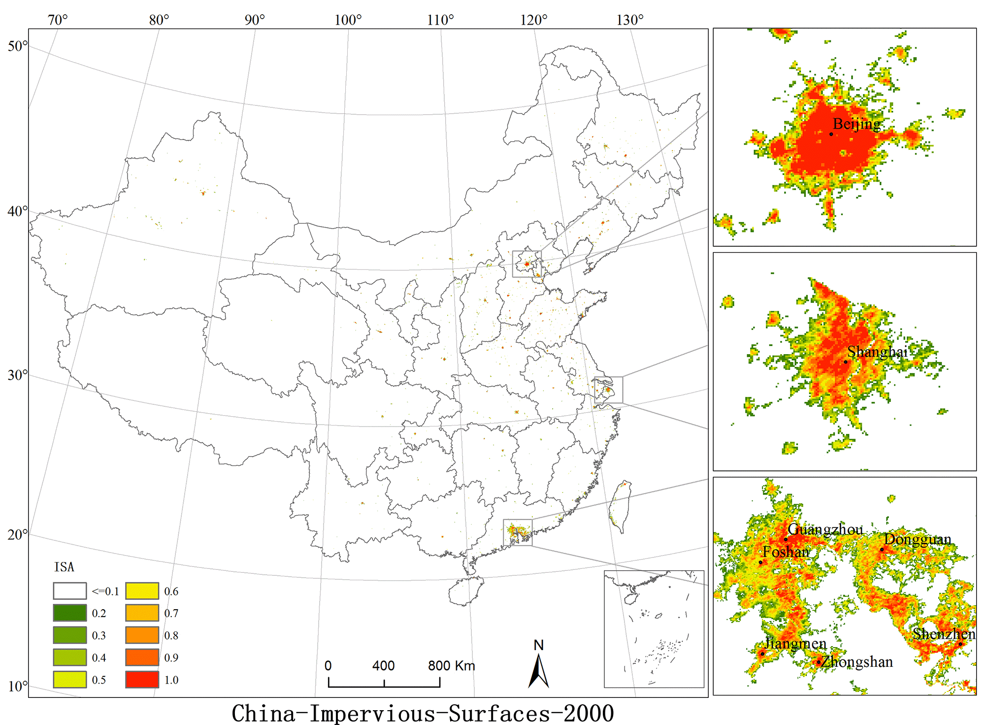 China-Impervious-Surfaces-Percentage-2000-2005-2010